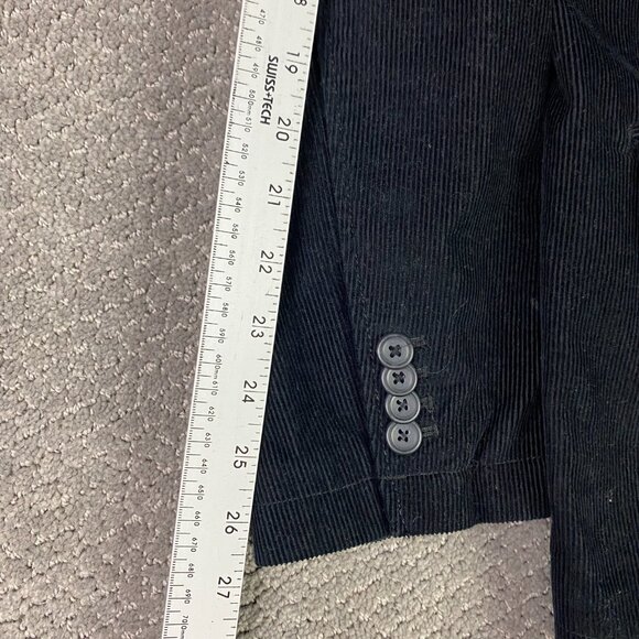 Old Navy Corduroy Blazer Sport Coat Men's Large Black Heavyweight Cotton - Picture 12 of 14